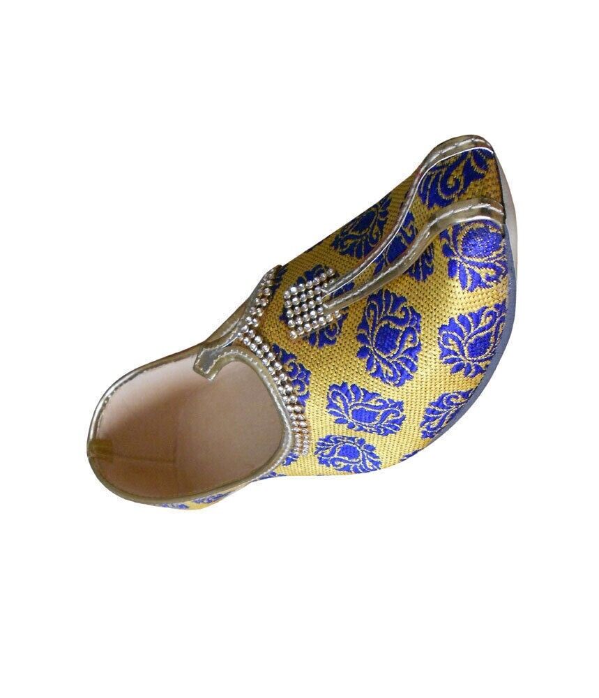 By Kalra Creations Men Shoes Wedding Jutties Indian Handmade Groom Mojaries Loafers & Slip Ons Flip-Flops Flat US 6-9