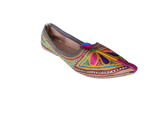 Women Shoes Indian Handmade Leather Jutties Casual Mojaries Flip-Flop US 5.5-6.5