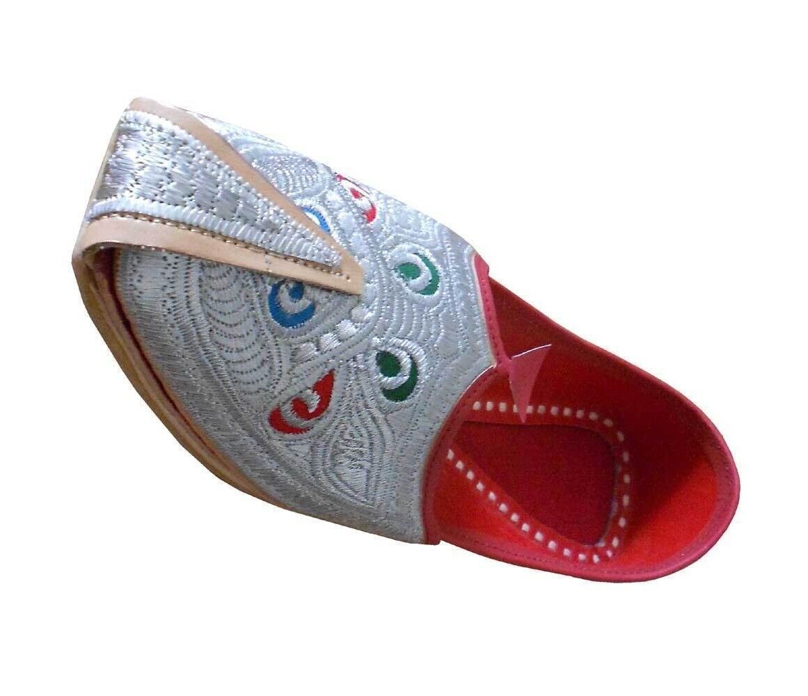 By Kalra Creations Men Shoes Traditional Handmade Leather Punjabi Khussa Mojaries FlipFlops Flat US 8-11