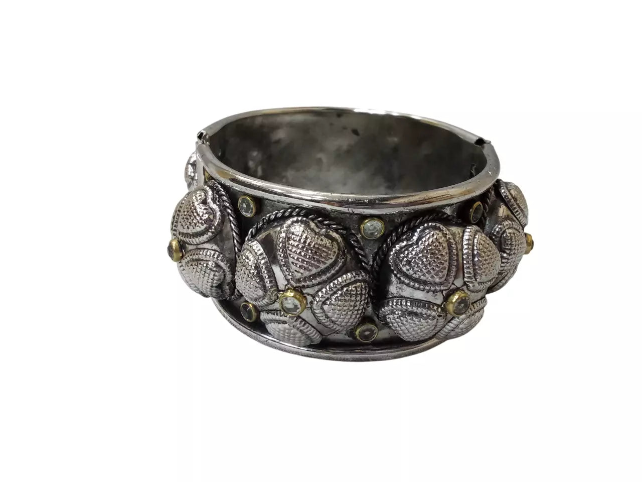 Women Oxidised Side Openable Bracelet Bangles Brass Rajasthani By Kalra Creations