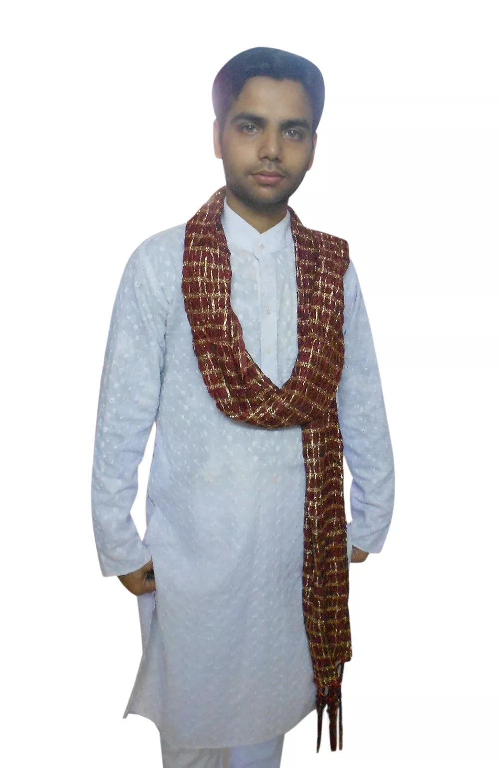 Men Dupatta Traditional Stole Handmade Wedding Indian Sherwani Groom Churidar By Kalra Creations