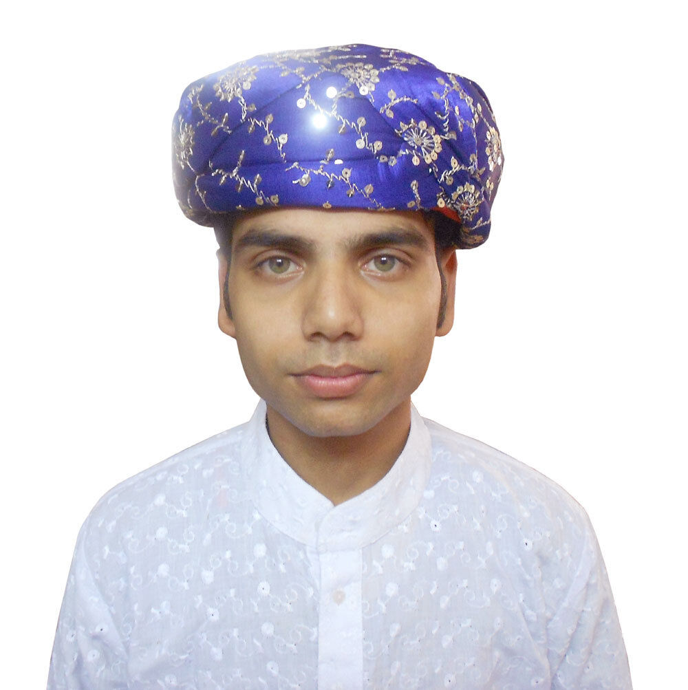 By Kalra Creations Kids Hat Indian Cotton Blend Safa Handmade Pagri Top Turban 51 Cms (20")