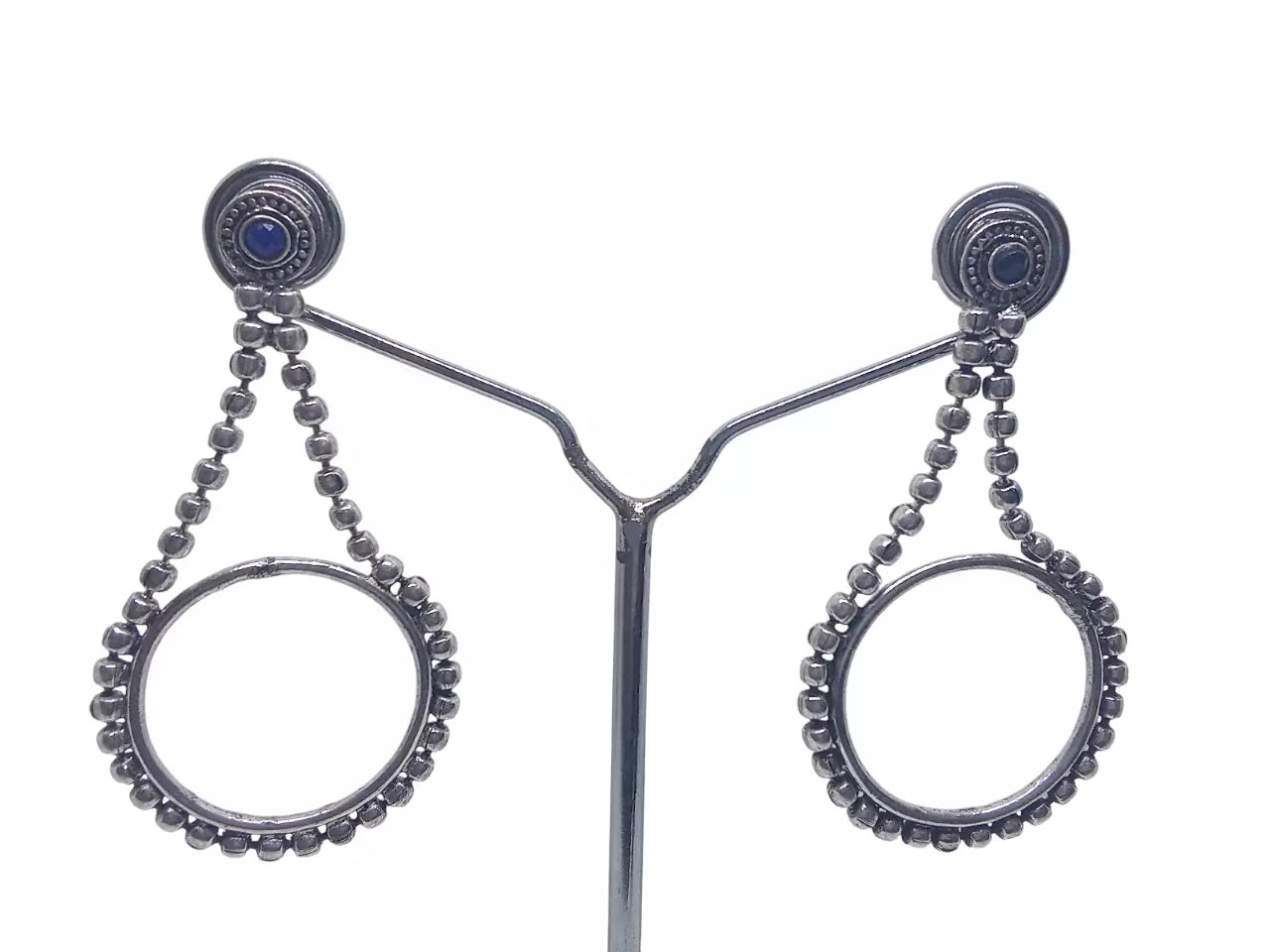 Women Indian Bollywood Silver Oxidised Earrings Brass Jewelry Style Earrings By Kalra Creations