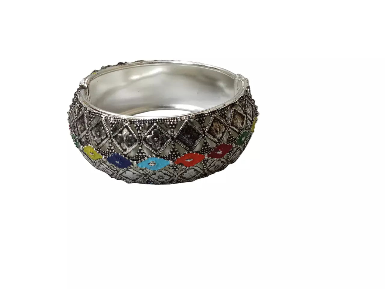 Women Brass Oxidised Rajasthani Bracelet Bangles Brass Side Openable By Kalra Creations