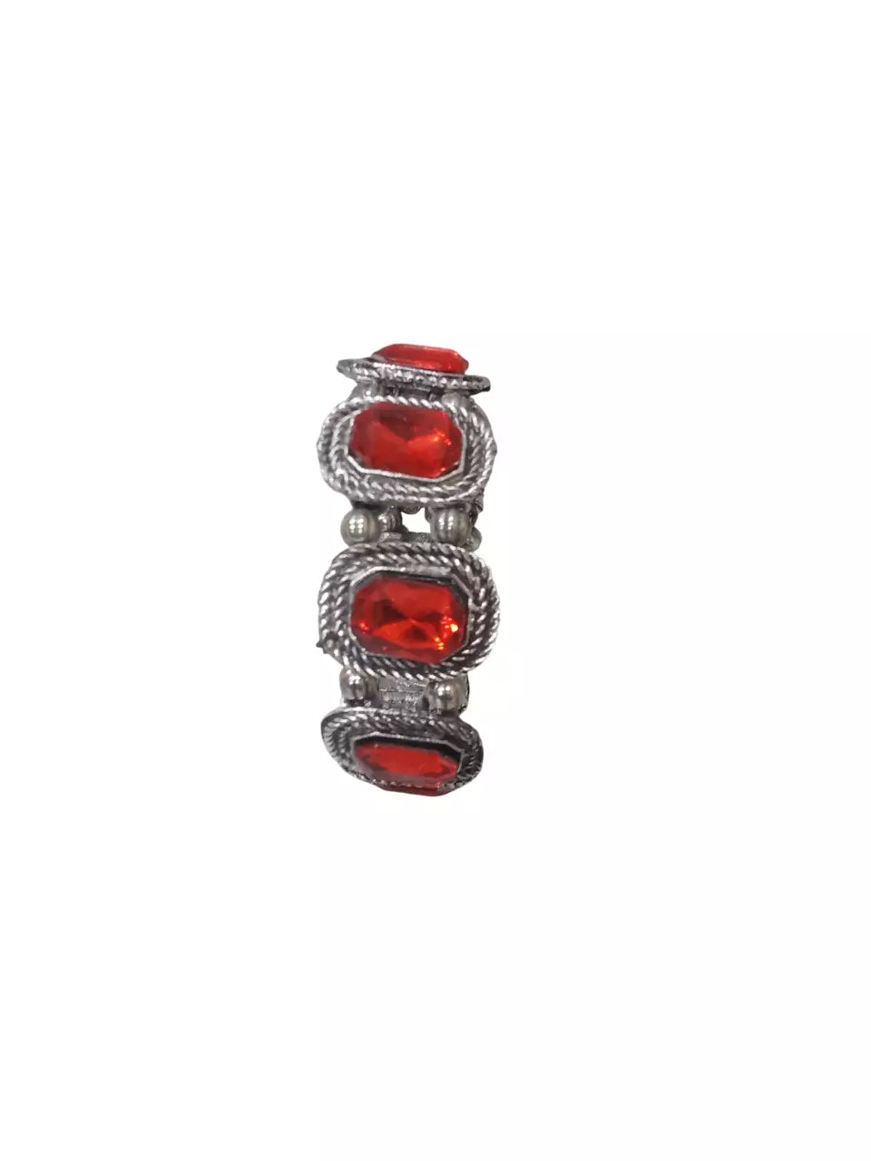Women Silver Oxidised Rajasthani Side Openable Bracelet Bangles Brass By Kalra Creations