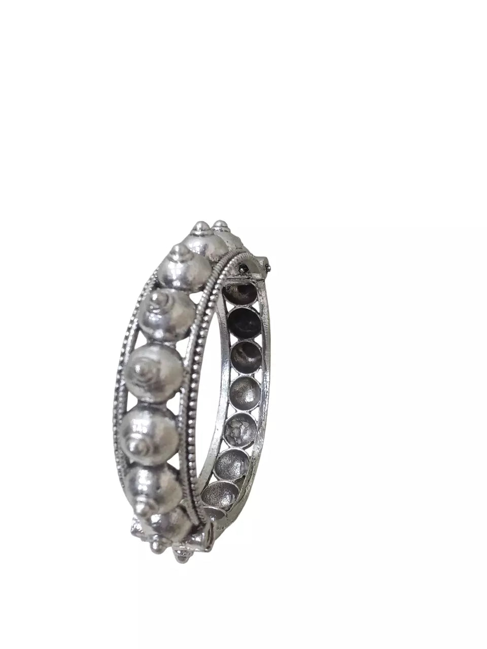 Women Brass Oxidised Side Openable Bracelet Bangles Brass Rajasthani By Kalra Creations