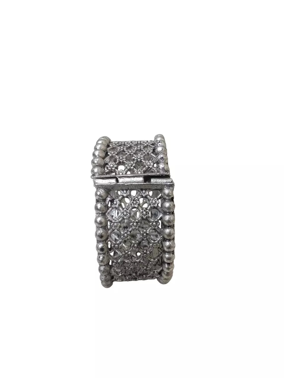 Women Brass Oxidised Side Openable Bangles Brass Rajasthani Silver Tone By Kalra Creations