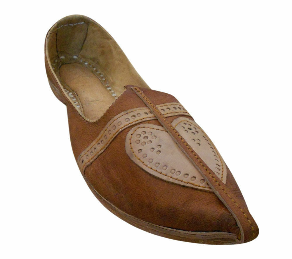 By Kalra Creations Men Shoes Traditional Genuine Indian khussa Leather Mojaries Handmade Flip-Flops Flat US 8