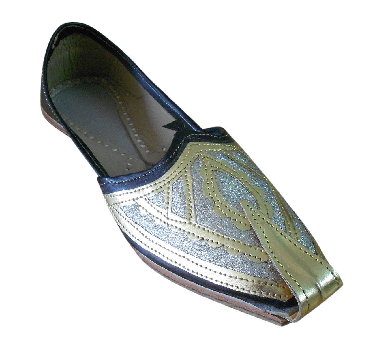 By Kalra Creations Men Shoes Indian Casual Jutties Handmade Leather Groom Mojaries Black Flip-Flops US 7-10