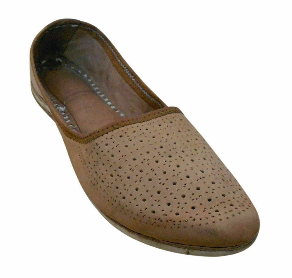 By Kalra Creations Men Shoes Indain Traditional Camel Jutties Espadrilles Mojaries Loafers & Slip Flip-Flops Flat US 11