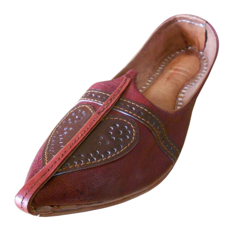 By Kalra Creations Men Shoes Traditional Indian Genuine Leather Cherry Espadrilles Handmade Jutties Flip-Flops Flat US 9-11