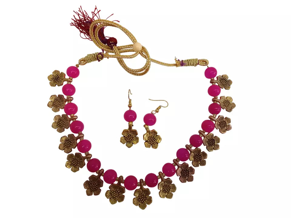 Women Jewellery Necklace Stylish Gold Plated Antique Wedding Girls Pendant Set By Kalra Creations