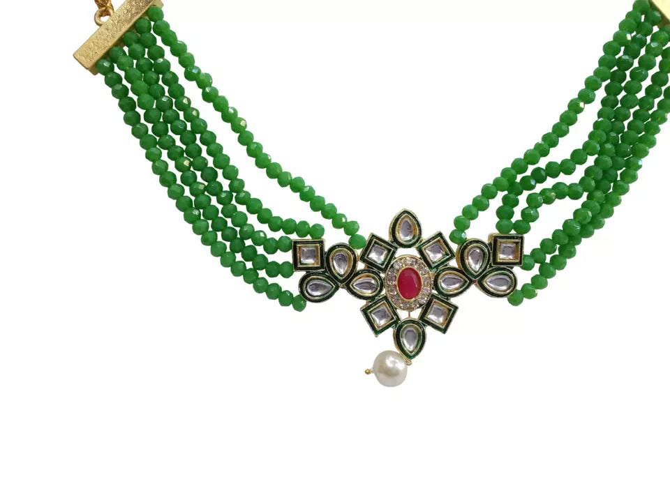 Women Jewellery Necklace Stylish Gold Plated Antique Wedding Girls Pendant Set By Kalra Creations