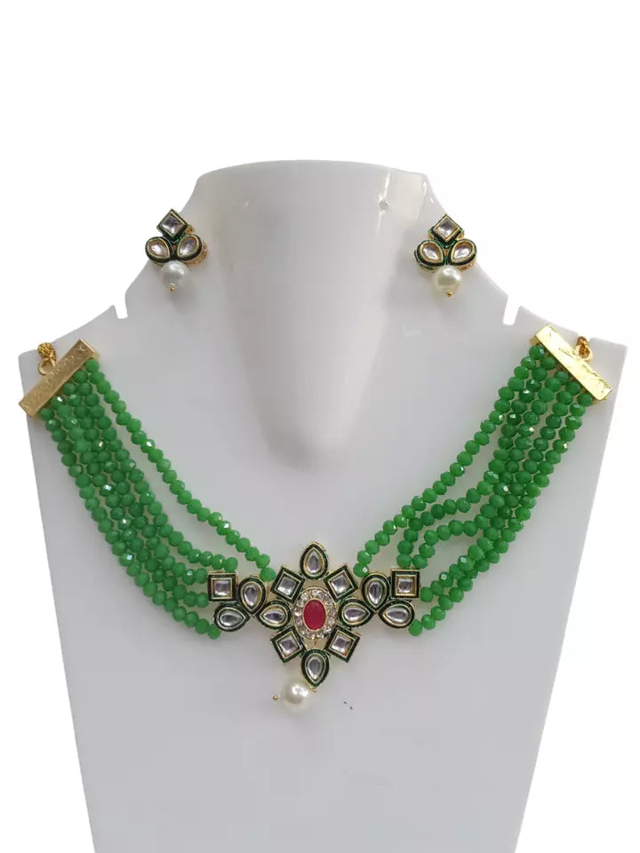 Women Jewellery Necklace Stylish Gold Plated Antique Wedding Girls Pendant Set By Kalra Creations