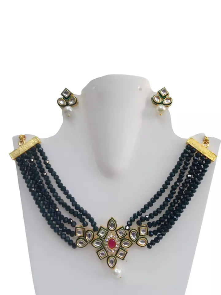Women Jewellery Necklace Stylish Gold Plated Antique Wedding Girls Pendant Set By Kalra Creations