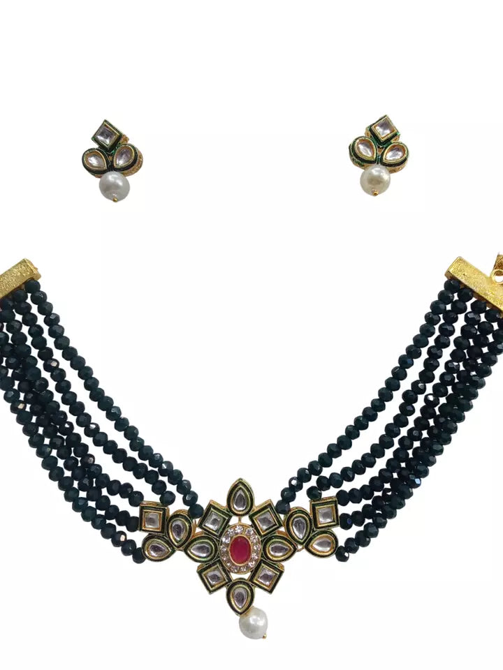 Women Jewellery Necklace Stylish Gold Plated Antique Wedding Girls Pendant Set By Kalra Creations