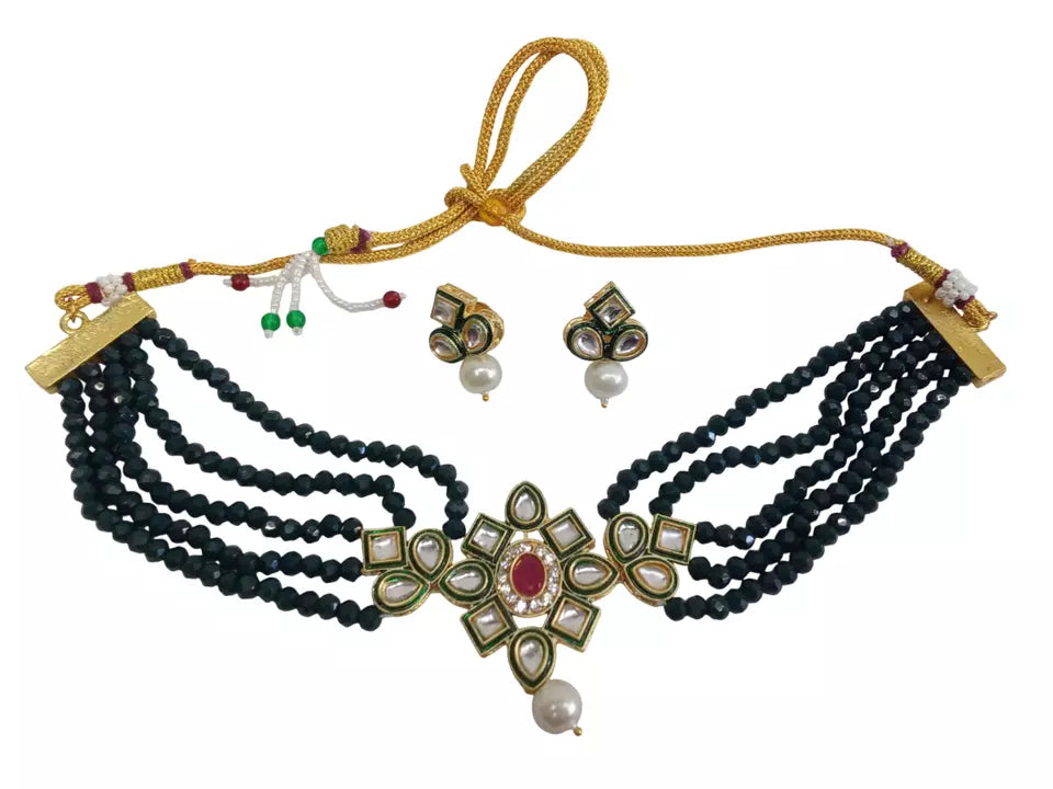 Women Jewellery Necklace Stylish Gold Plated Antique Wedding Girls Pendant Set By Kalra Creations