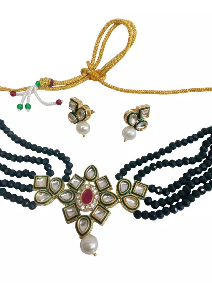 Women Jewellery Necklace Stylish Gold Plated Antique Wedding Girls Pendant Set By Kalra Creations
