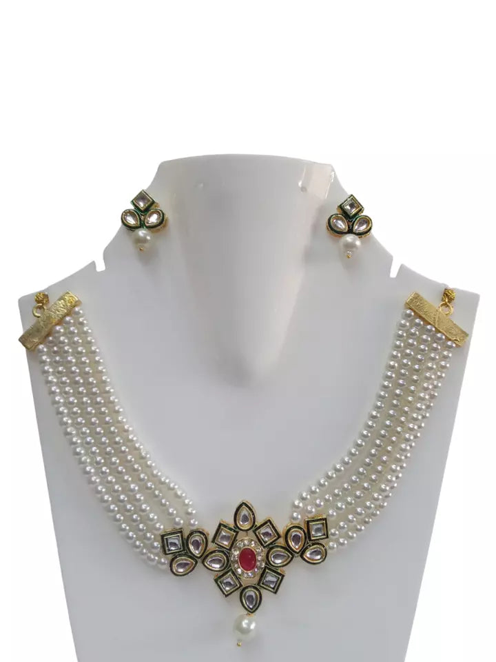 Women Jewellery Necklace Stylish Gold Plated Antique Wedding Girls Pendant Set By Kalra Creations