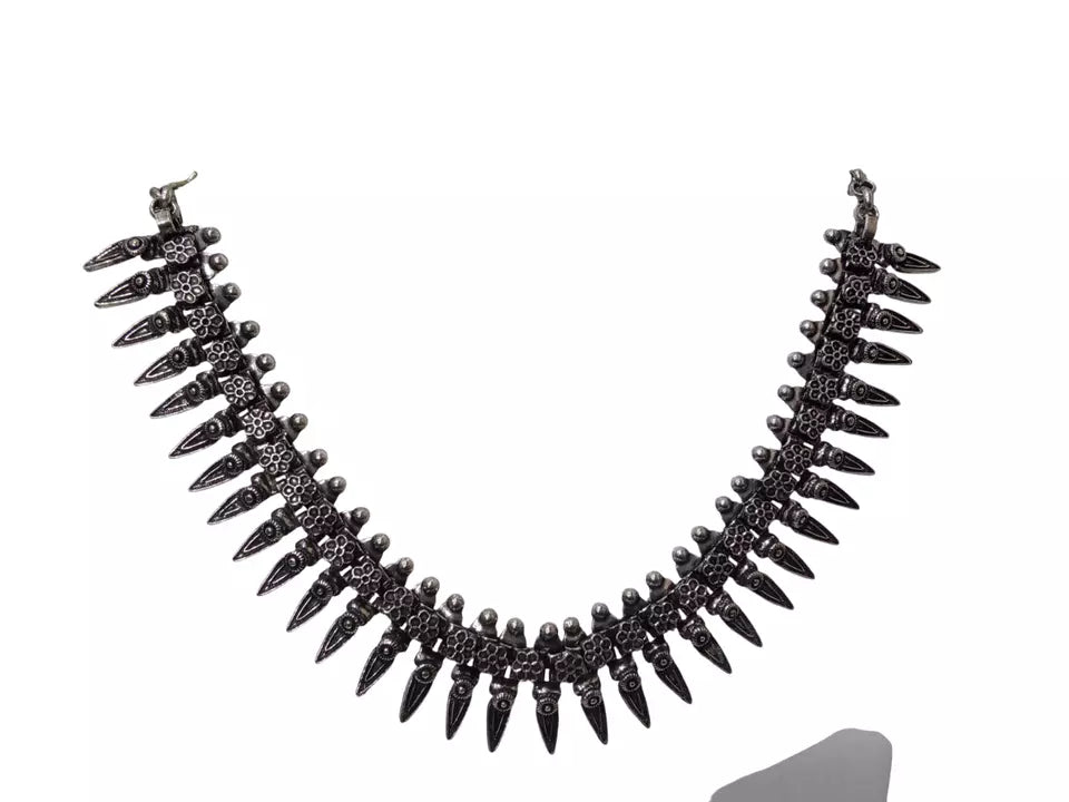 Women Oxidised German Silver Necklace Brass for Women and Girl's By Kalra Creations