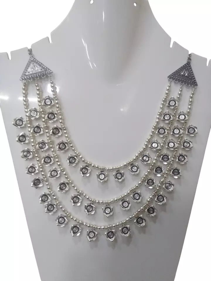 Women Oxidised German Silver Necklace Brass Women and Girl's By Kalra Creations