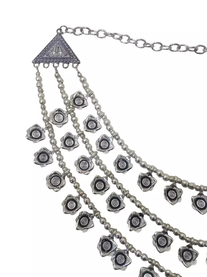 Women Oxidised German Silver Necklace Brass Women and Girl's By Kalra Creations