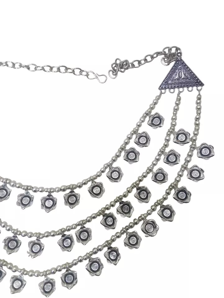 Women Oxidised German Silver Necklace Brass Women and Girl's By Kalra Creations