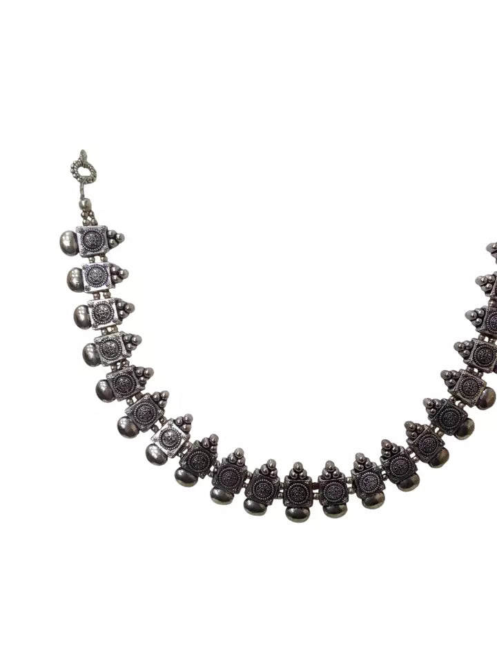 Women Oxidised German Silver Necklace Brass for Women and Girl's By Kalra Creations