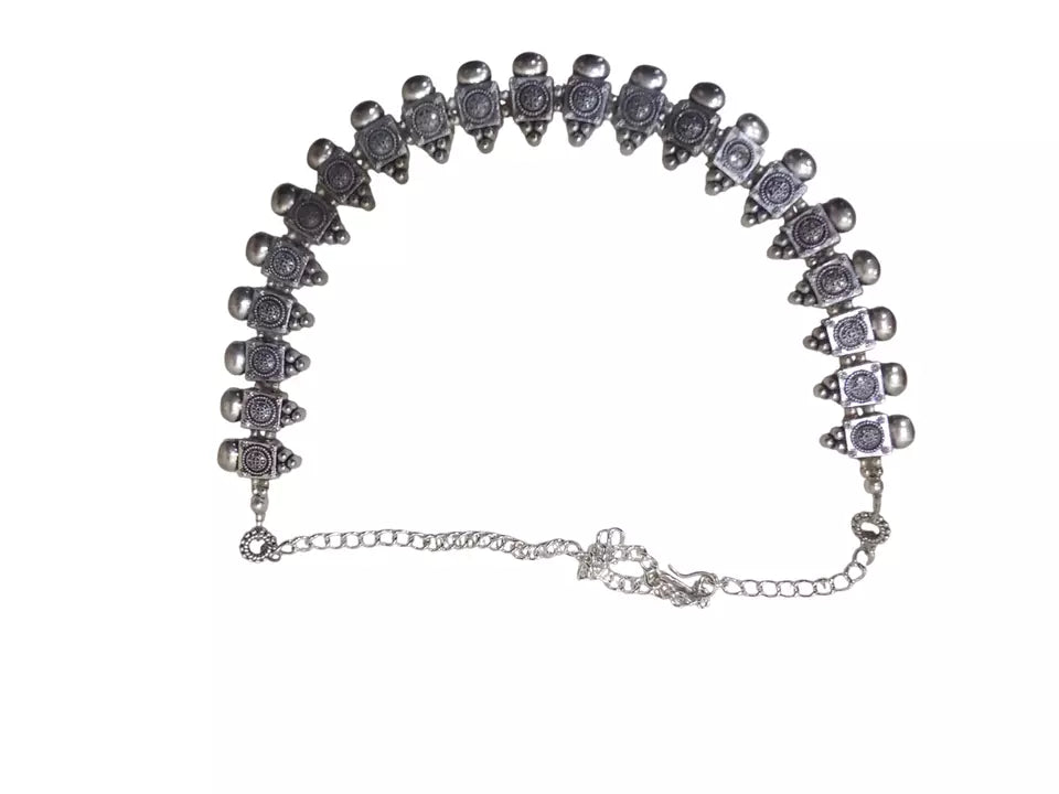 Women Oxidised German Silver Necklace Brass for Women and Girl's By Kalra Creations