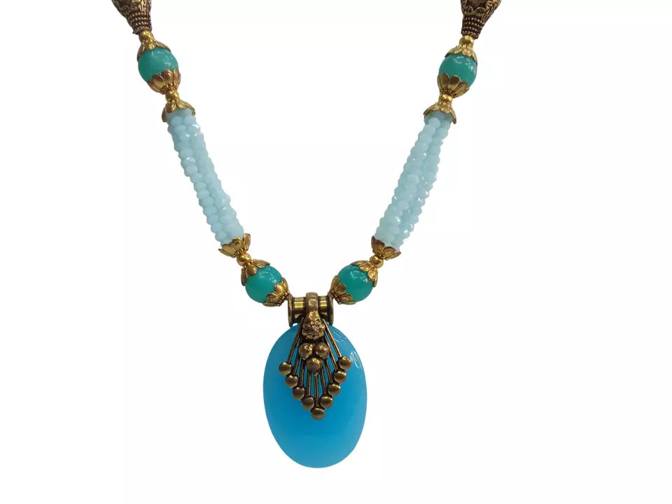Beauty Pendant Necklace for Women & Girls Neck Chain Locket Fancy Stylish By Kalra Creations