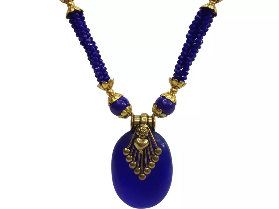 Beauty Pendant Necklace for Women & Girls Neck Chain Locket Fancy Stylish By Kalra Creations
