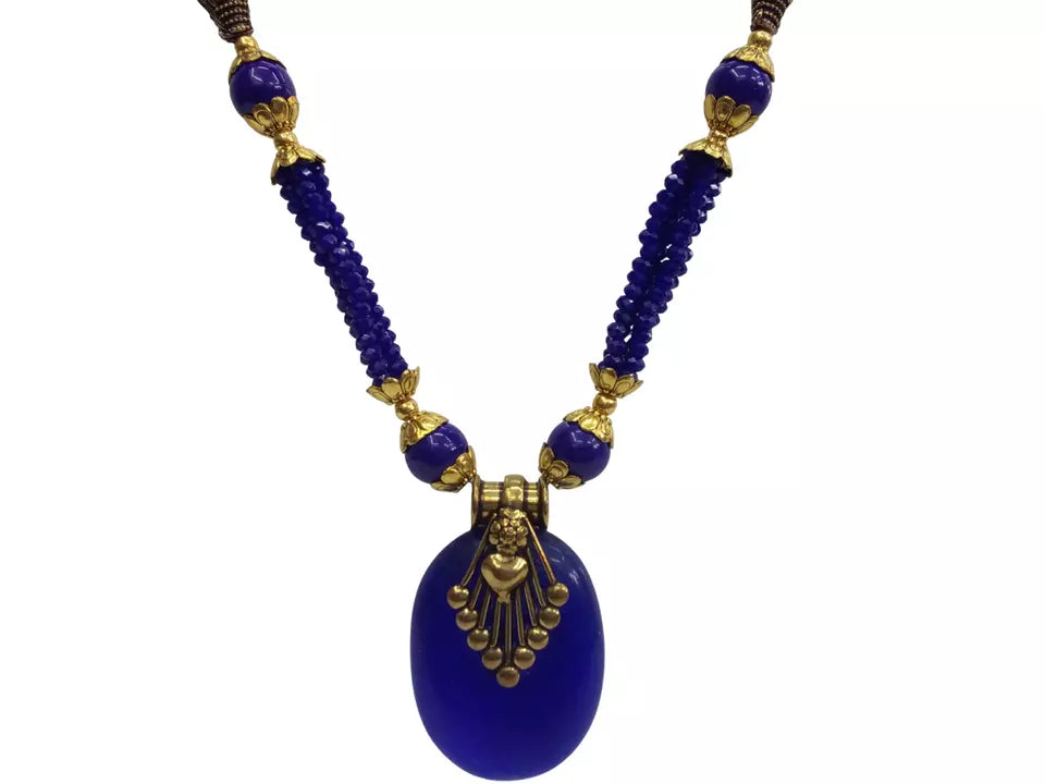 Beauty Pendant Necklace for Women & Girls Neck Chain Locket Fancy Stylish By Kalra Creations