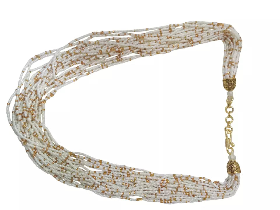 Women Gold Tone Wedding Pearls Necklace Earring Set Women By Kalra Creations