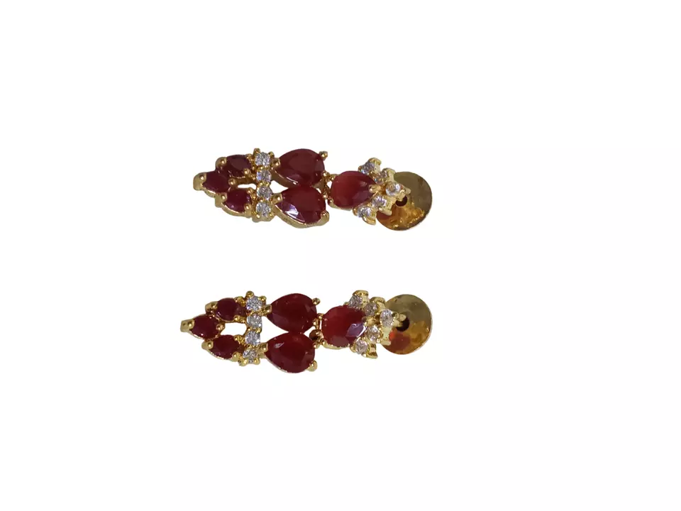 Women Necklace Jewelry Earrings AD Set Gold Plated Indian Bollywood Bridal By Kalra Creations