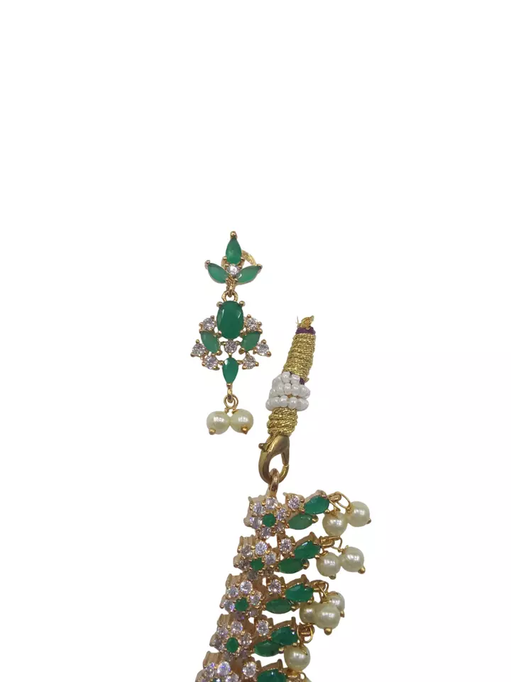 Women Indian Necklace Jewelry Earrings Bollywood Bridal AD Set Gold Plated By Kalra Creations