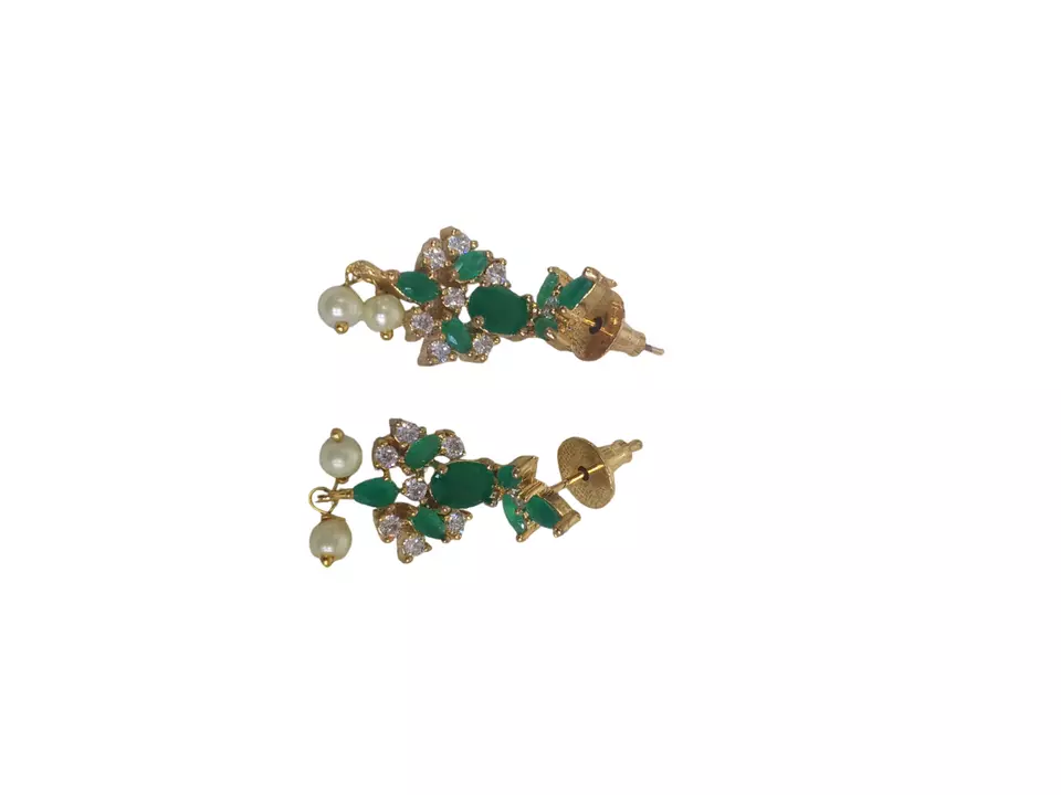 Women Indian Necklace Jewelry Earrings Bollywood Bridal AD Set Gold Plated By Kalra Creations