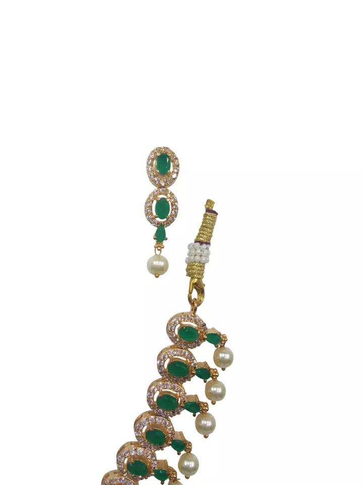 Women Necklace Indian Jewelry Earrings Bollywood Bridal AD Set Gold Plated By Kalra Creations