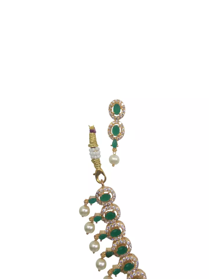 Women Necklace Indian Jewelry Earrings Bollywood Bridal AD Set Gold Plated By Kalra Creations