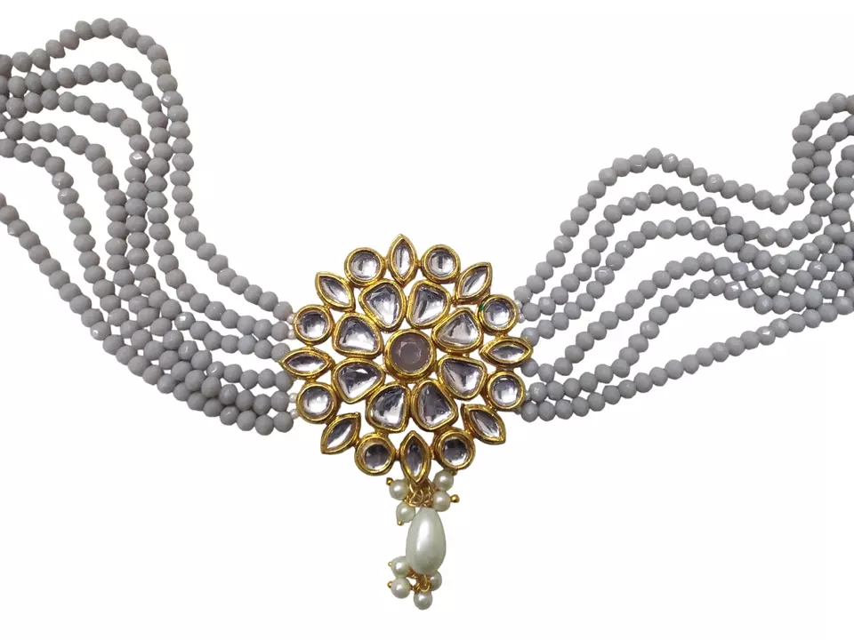 Gold Plated Women Wedding Jewellery Necklace Set Stylish Choker Pendant By Kalra Creations