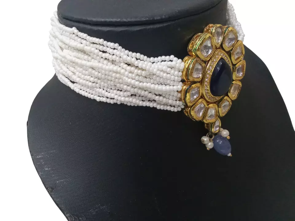 Gold Plated Women Wedding Jewellery Necklace Choker Set Stylish Girls Pendant By Kalra Creations