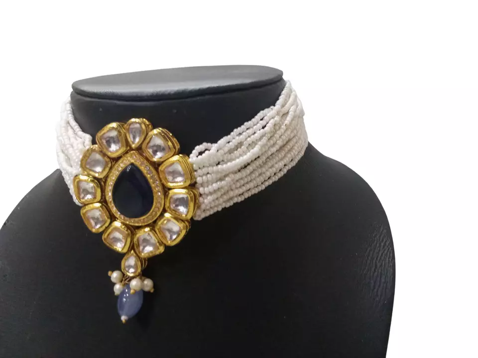 Gold Plated Women Wedding Jewellery Necklace Choker Set Stylish Girls Pendant By Kalra Creations