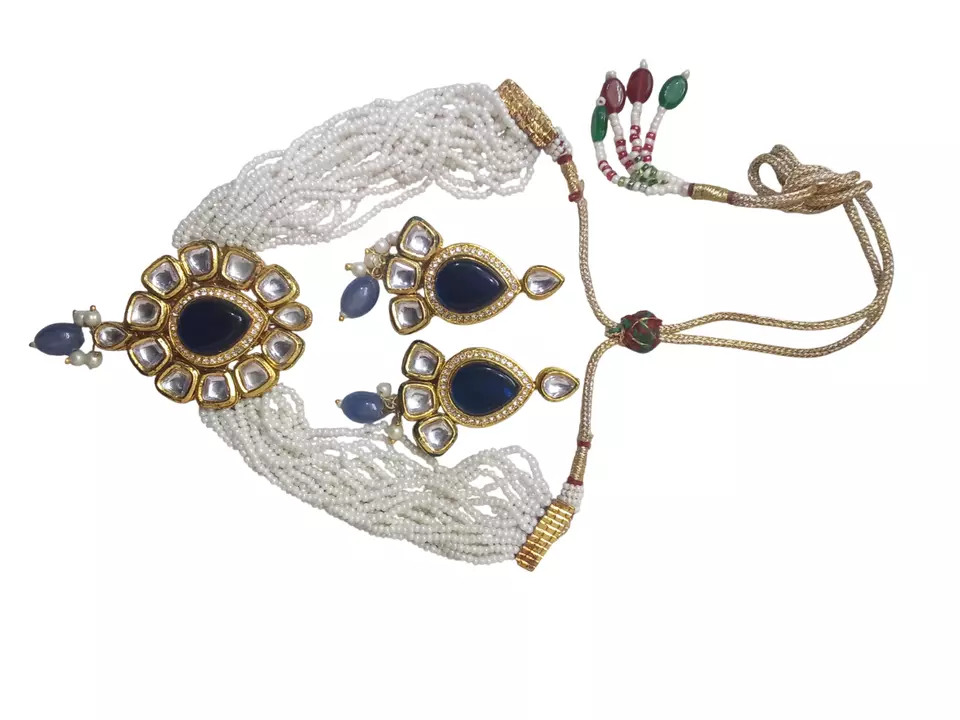 Gold Plated Women Wedding Jewellery Necklace Choker Set Stylish Girls Pendant By Kalra Creations