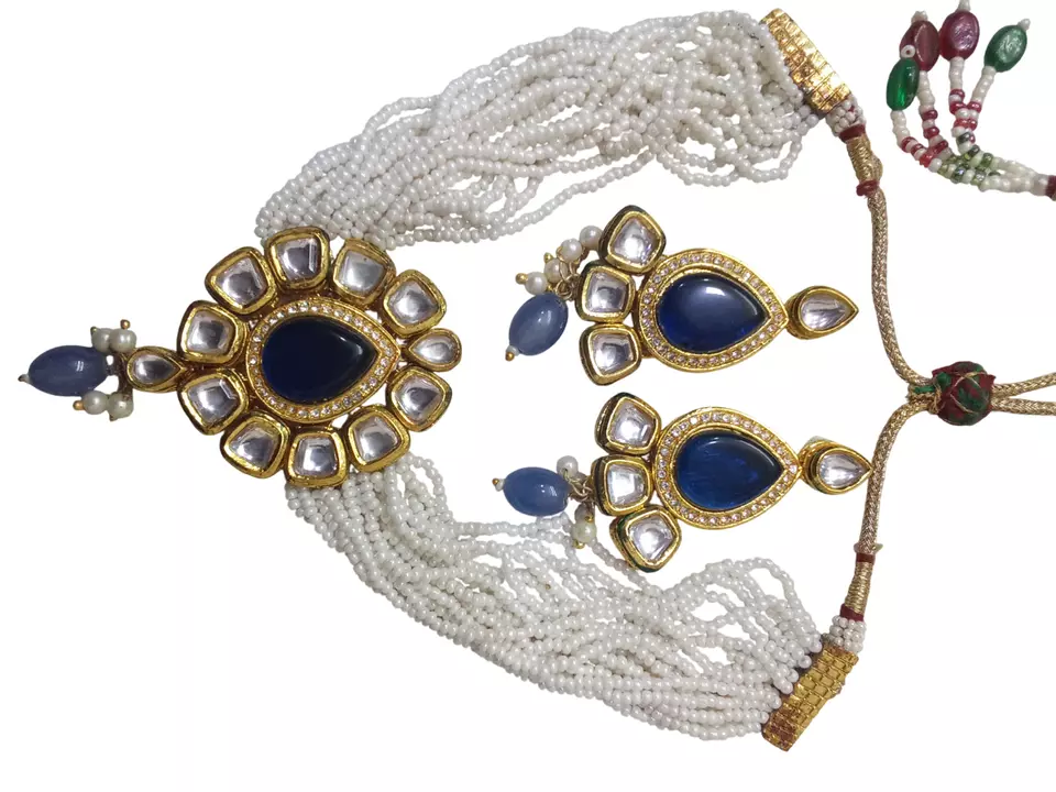 Gold Plated Women Wedding Jewellery Necklace Choker Set Stylish Girls Pendant By Kalra Creations