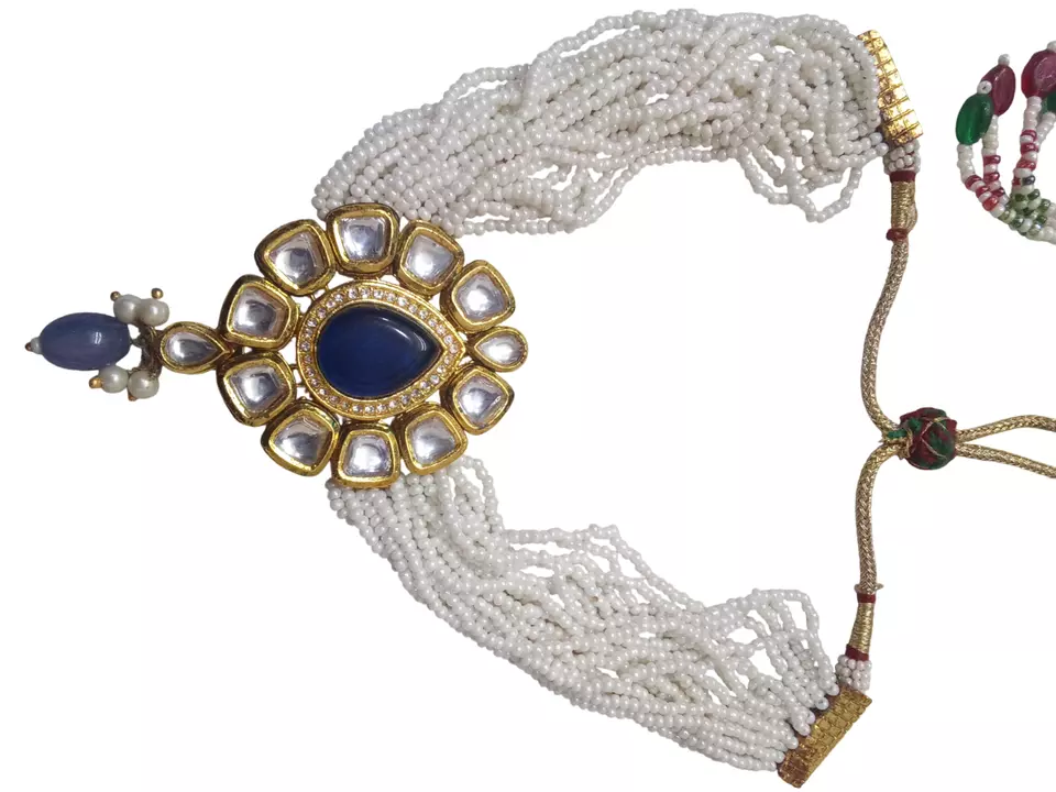 Gold Plated Women Wedding Jewellery Necklace Choker Set Stylish Girls Pendant By Kalra Creations