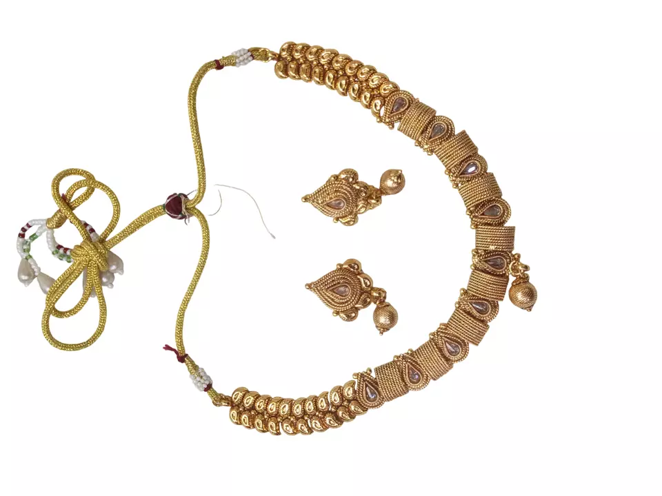 Gold Plated Women Wedding Jewellery Necklace Set Stylish Girls Pendant By Kalra Creations