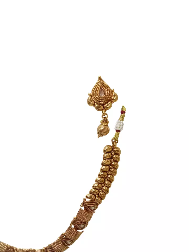 Gold Plated Women Wedding Jewellery Necklace Set Stylish Girls Pendant By Kalra Creations