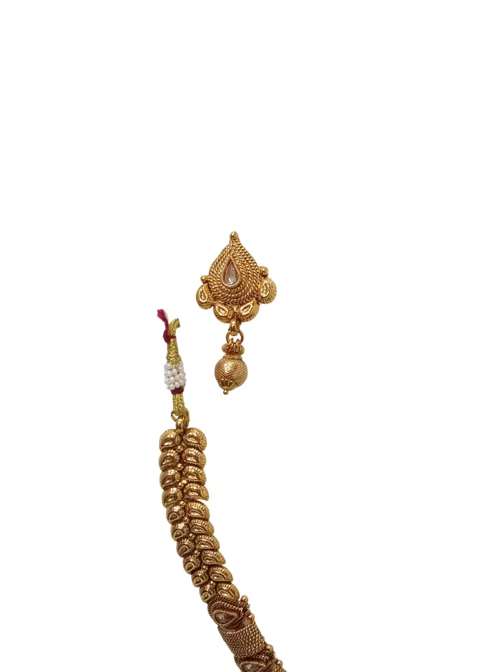 Gold Plated Women Wedding Jewellery Necklace Set Stylish Girls Pendant By Kalra Creations