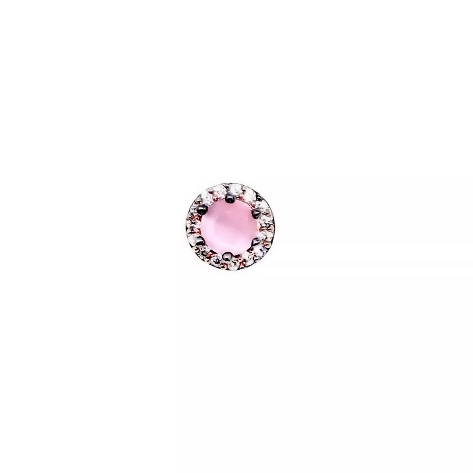 Women Pendant With Top Indian Bollywood Silver Plated Oxidised Pink Stone Copper By Kalra Creations
