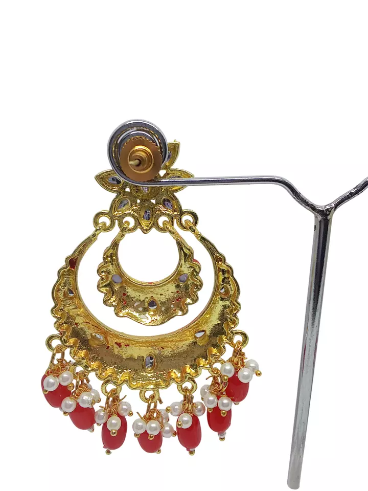 Women Earrings Indian Bollywood Rose Gold Plated Valentine's Day Gift By Kalra Creations