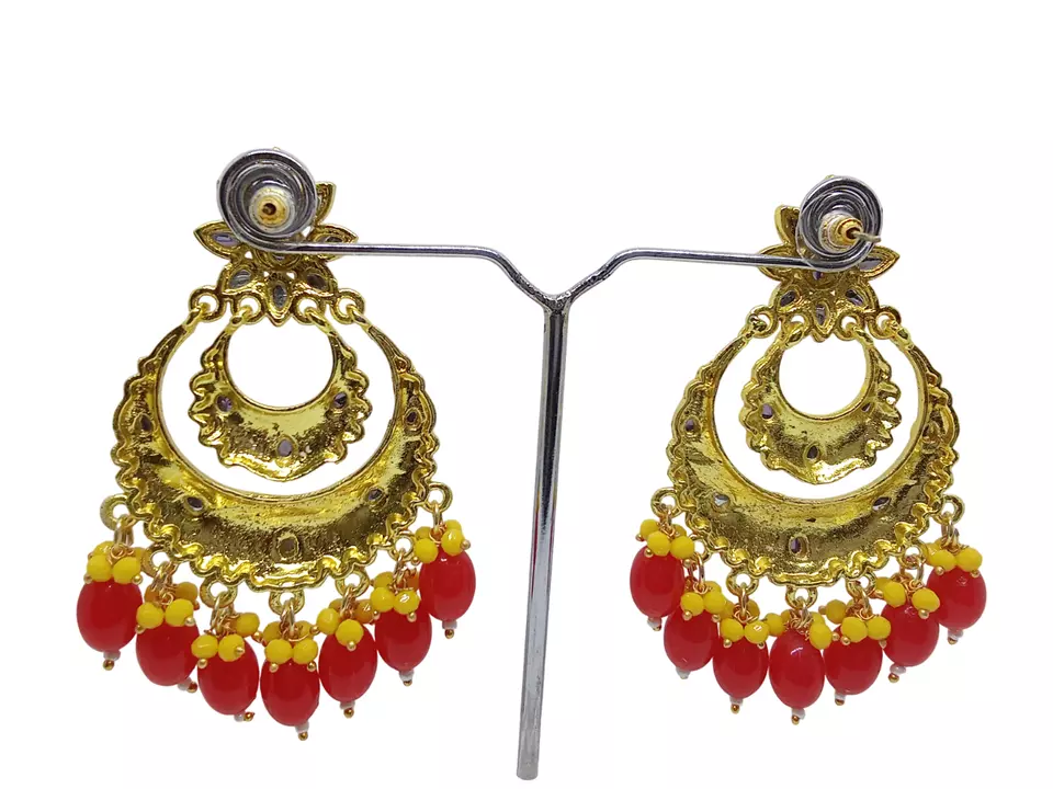 Women Earrings Indian Bollywood Rose Gold Plated Valentine's Day Gift By Kalra Creations